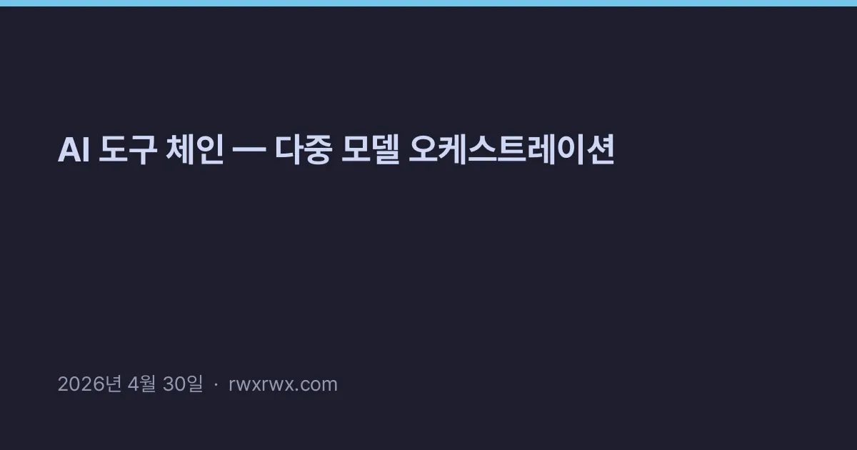 Thumbnail for AI 도구 체인 — 다중 모델 오케스트레이션